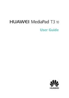 Huawei Mediapad T3 10 manual. Smartphone Instructions.